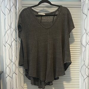We The Free Charcoal Short Sleeve Top size medium